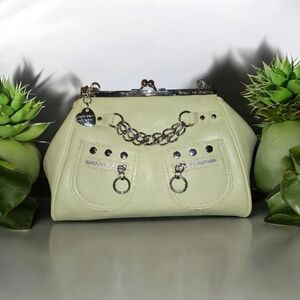 Necessary Objects 1990s Inspires Olive Green Shoulder Bag with Silver Details